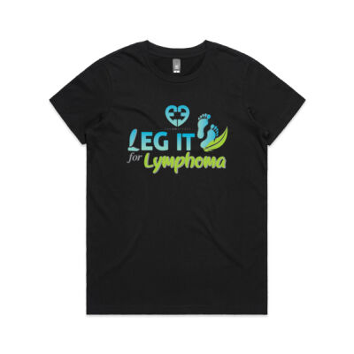 Woman's Maple Leg it for Lymphoma (Black) Thumbnail