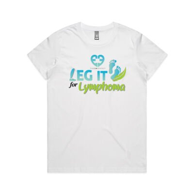 Woman's Maple Leg it for Lymphoma (White) Thumbnail
